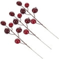 thumbnail image 3 of 3pcs Navidad Artificial Granada Flor Bayas Ramas Bayas (Rojo Oscuro), 3 of 5