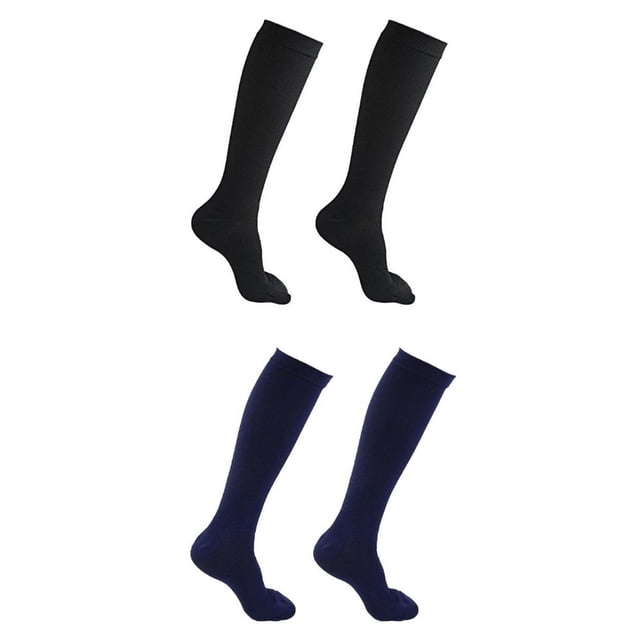2 Pares Calcetines Hasta de Compresión para Mujer para Atletismo Sunnimix Calcetines hasta la rodilla de alta compresión