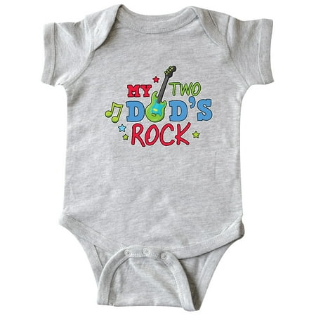 

Inktastic My Two Dads Rock with Guitar Gift Baby Boy Bodysuit