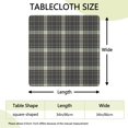 thumbnail image 2 of Brown Blue Checkerboard Checkered Pattern Square Fitted Tablecloth with Elastic Edge,Square Table Cover,Washable Elastic Table Cover for Home Kitchen Party Decor 34"x34", 2 of 6