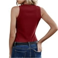 thumbnail image 5 of Mrat Lace Camisole Tops for Women Fashion Women Sleeveless Garment Comfortable Breathable Round-Neck Blouses Tops S-381 Red-a M, 5 of 7