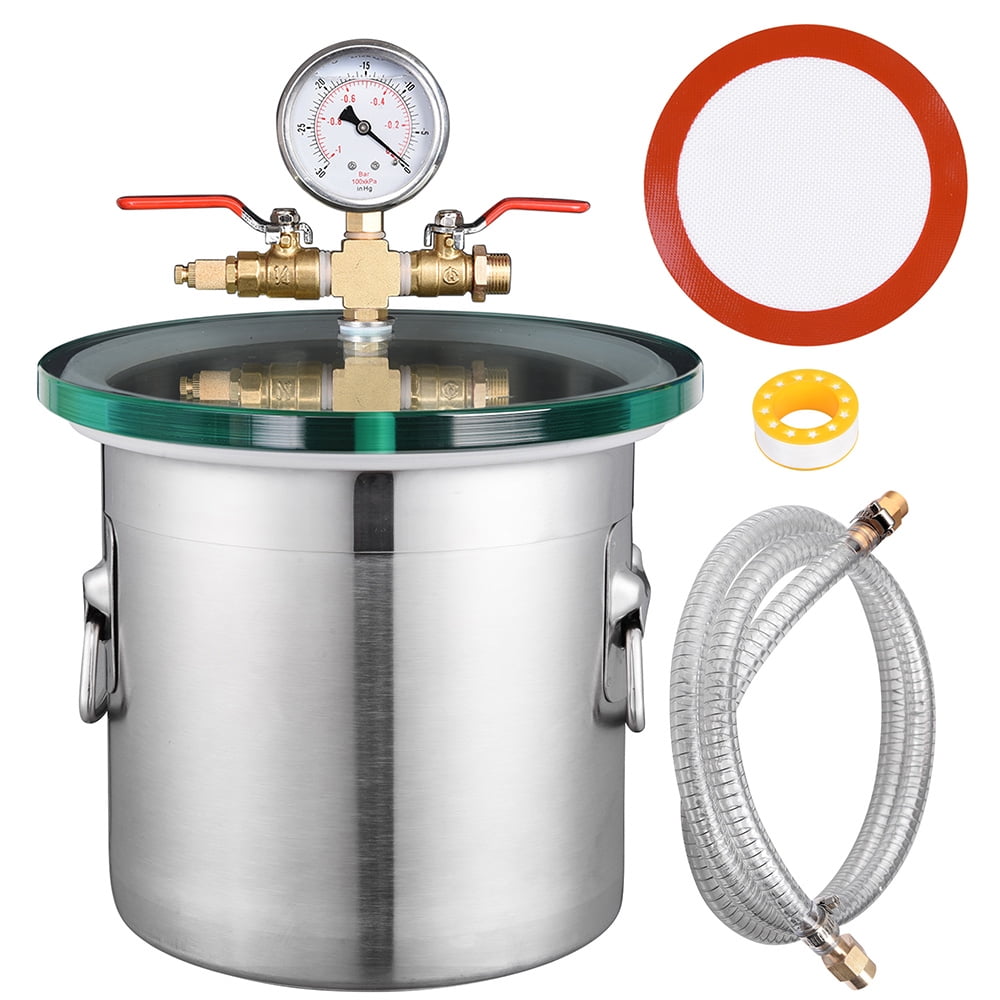 Yescom 2 Gallon Stainless Steel Vacuum Chamber Kit To Degass Urethanes Silicones Epoxies Walmart Com Walmart Com