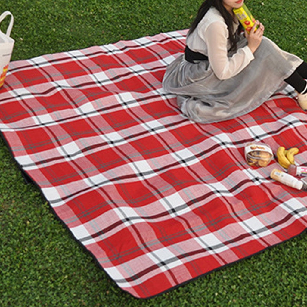 Wweixi Extra Large Size Moisture proof Mats Thickened Picnic Mats Waterproof Blue and white strip 150 200cm