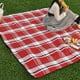 thumbnail image 5 of Naiovety Estera de Picnic gruesa transpirable con correas de cuero para acampar esteras de Picnic gruesas cómodas carpas Rejilla azul azul grande 200*200cm, 5 of 6