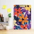 thumbnail image 2 of FORMRS Acrylic Clipboard with Low Profile Clip Standard A4 Letter Size, 12.5" x 9", Colorful Painted Flowers Pattern, 2 of 8