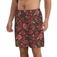 thumbnail image 2 of Naloa Rose Flowers Men's Beach Shorts, Surfing shorts, Swim trunks, Quick Dry Swim Trunks for Surfing Beach Fun - 3X-Large, 2 of 9