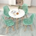 thumbnail image 2 of Costway 5 PCS Dining Table Set for 4 Persons Modern Round Table & 4 Chairs with Wood Leg Green, 2 of 8