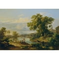 thumbnail image 3 of Károly Markó 24x18 Black Modern Framed Museum Art Print Titled - Spring on the River (1860), 3 of 5
