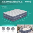 thumbnail image 2 of Bestway Tritech Colchón de aire cómodo y duradero de 20 pulgadas de grosor, cama inflable relajante portátil con bomba de CA incorporada para inflado de 4 minutos, Queen, 2 of 5