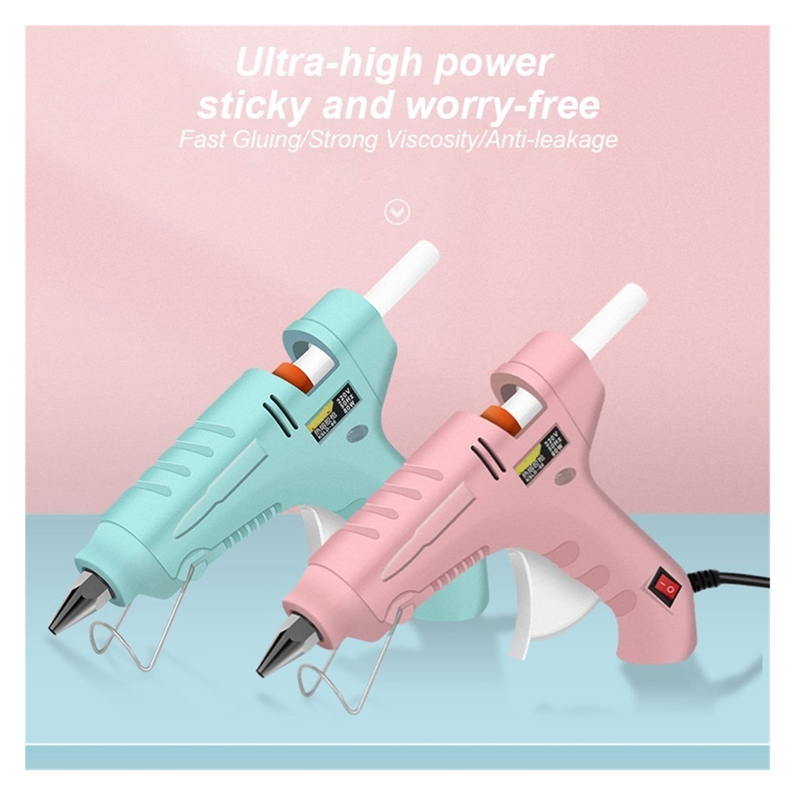 2Pcs 20W Hot Melt Glue Gun With 7mm Glue Sticks Mini Industrial Guns Heat Temperature Thermo Electric DIY Repair Tool Manual Glue Gun ,Effortless Crafting