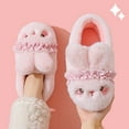 thumbnail image 5 of newwalpole Toddler Slippers Girls Boys Kids Bunny House Slipper Winter Cute Rabbit Slippers Warm Soft Plush Fuzzy Slippers Indoor Non-Slip Animal Cartoon Slippers Pink for Size 13, 5 of 6