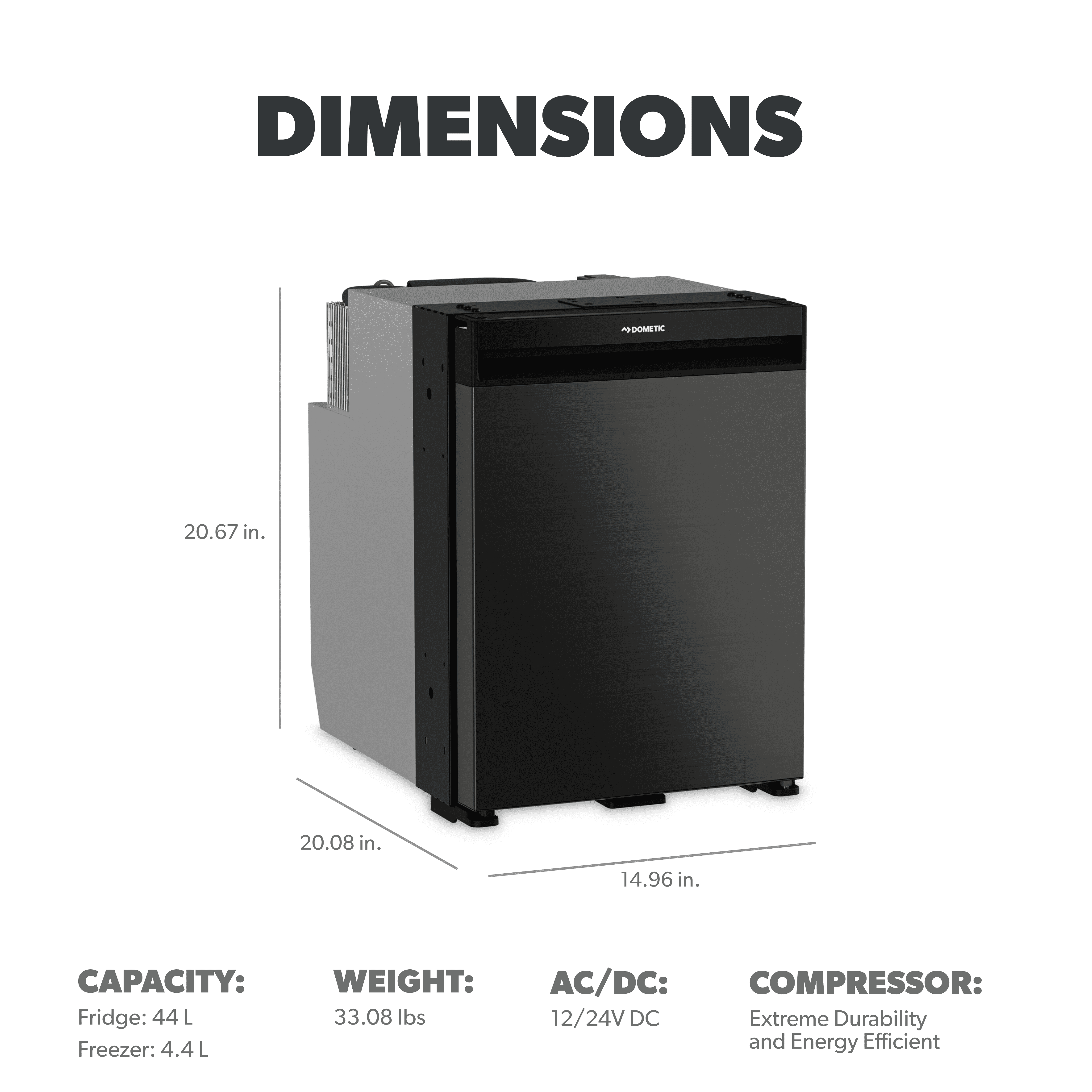 Dometic NRX 50C | Compressor Refrigerator | 44 L | Best for Camper Vans, RV and Boats