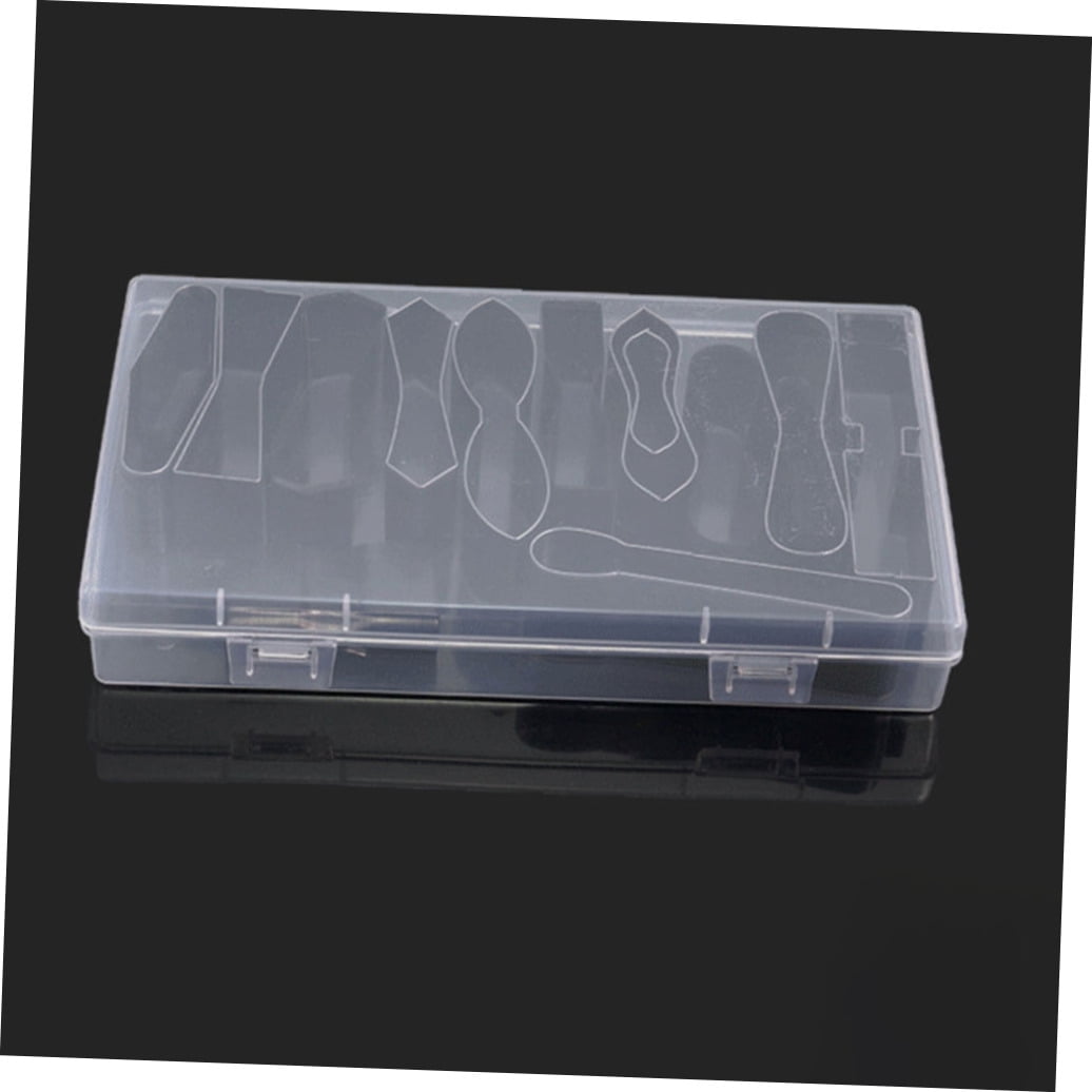 Luxshiny 15-Piece Dark Grey Hole Punch Chisel Set for Crafting High Density Metal Tools