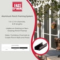thumbnail image 2 of Fast Track Screen in Porch Kit - Aluminum Frame - Black, 20 Sticks, 400 Screws, 200 Clips, 300-Ft Spline, 2 of 8