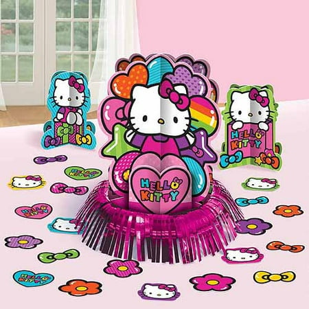 Hello Kitty Birthday Party Invitations - Hello Kitty Rainbow Table Decorating Kit