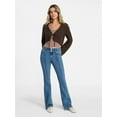 thumbnail image 4 of No Boundaries Pintuck Mini Bootcut Jeans, 32.5'' Inseam, Women's 00-20, 4 of 5