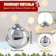 thumbnail image 2 of Changmaius - 4 bolas navideñas grandes de plástico rellenables para exteriores de 5,9 pulgadas, adornos colgantes decorativos para el árbol de Navidad, para el hogar, exteriores, fiestas, césped,, 2 of 7