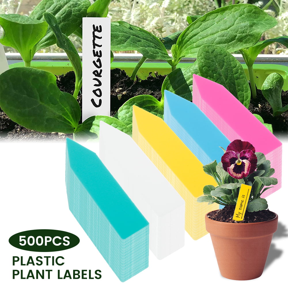 50/100X Plastic Plant Labels Garden Markers T-Type Gardening Name Tags Herbs Pot 