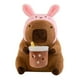 thumbnail image 5 of Peluche de carpincho, decoración de carpincho, animal de peluche coleccionable Sombrero rosa, 5 of 9