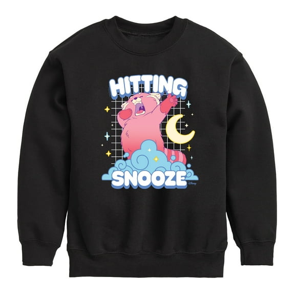 Turning Red - Hitting Snooze - Youth Crewneck Fleece Sweatshirt