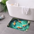 thumbnail image 3 of FJPT Non Slip Flannel Floor Mat Kitchen Mat Koi Fish Pond Design For Bathroom Kitchen Bedroom Decor 24x16 inch, 3 of 5
