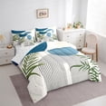 thumbnail image 3 of Homewish Mid Century Geometric 7 Pieces Bedding Comforter Set for Teens Boys Girls,Minimalist Stripes Full Bedding Set Lightweight,Vintage Aesthetic Fitted Sheet Flat Sheet,Lightweight Room Decor, 3 of 8
