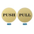 Push Sticker Gold Color Uxcell Push Pull Door Sign Acrylic Self Adhesive Round Sticker Golden 8 ...