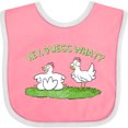 thumbnail image 3 of Inktastic Hey, Guess What? Chicken Butt Boys or Girls Baby Bib, 3 of 4