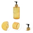 thumbnail image 5 of Unique Bargains 1 Pc Durable Round Bottom Vertical Stripes Soap Dispenser 16.91oz Yellow Black, 5 of 6