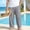 Shorts-149Gray, variant on Gamivast Linen Pants for Men Straight Leg Mid Rise Drawstring Elastic Waist Breathable Lightweight Beach Pants with Pockets Resort Vacation Wear