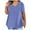 Blue, variant on Maternity Tops for Women Loose Plus Size Short Sleeve Shirts Solid Casual V Neck Cotton Basic Tees Shirt Oversized Pullover Blouses Gray 3XL