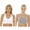 heather gray, variant on Just Intimates Racerback Sports Bra (Pack of 2) (Aqua, Black, X-Small)