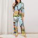 thumbnail image 2 of Fotbe African Women Conjunto de Pijama de Manga Larga para Mujer con Estampado, Ropa de Dormir de 2 Piezas, Conjunto de Casa Suave y Cómodo con Bolsillos-Small, 2 of 7
