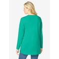 thumbnail image 2 of Woman Within Plus Size Perfect Long-Sleeve V-Neck Tunic, 2 of 5