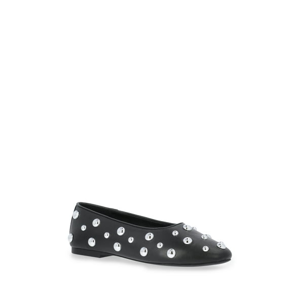 Scoop Women's Studded Faux Leather Ballet Flats