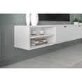 thumbnail image 3 of Kybele LLC Rigaa 71" Wall Mounted Floating Entertainment Media Console - 80 inches Wooden White, 3 of 5