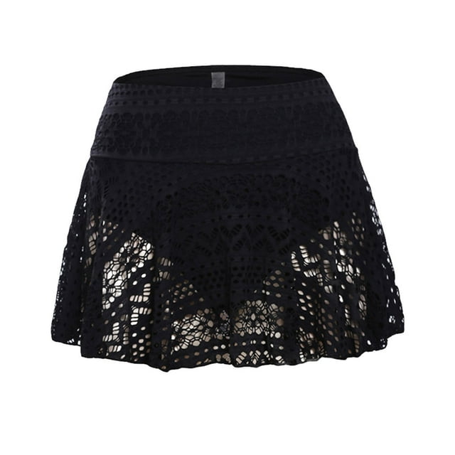 Soidarity de natación de encaje de verano Sólido Transpirable Buena elasticidad Bragas triangulares incorporadas Traje de baño ligero en forma de Deportes acuáticos Negro METRO Soidarity OD020842-02B