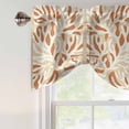 thumbnail image 5 of Tie Up Valances for Windows, Orange Beige Adjustable Valance Curtains Window Treatment for Living Room/Bedroom, Modern Vintage Geometric Abstract Rod Pocket Kitchen Curtains & Drapes 42x12 Inch, 5 of 9