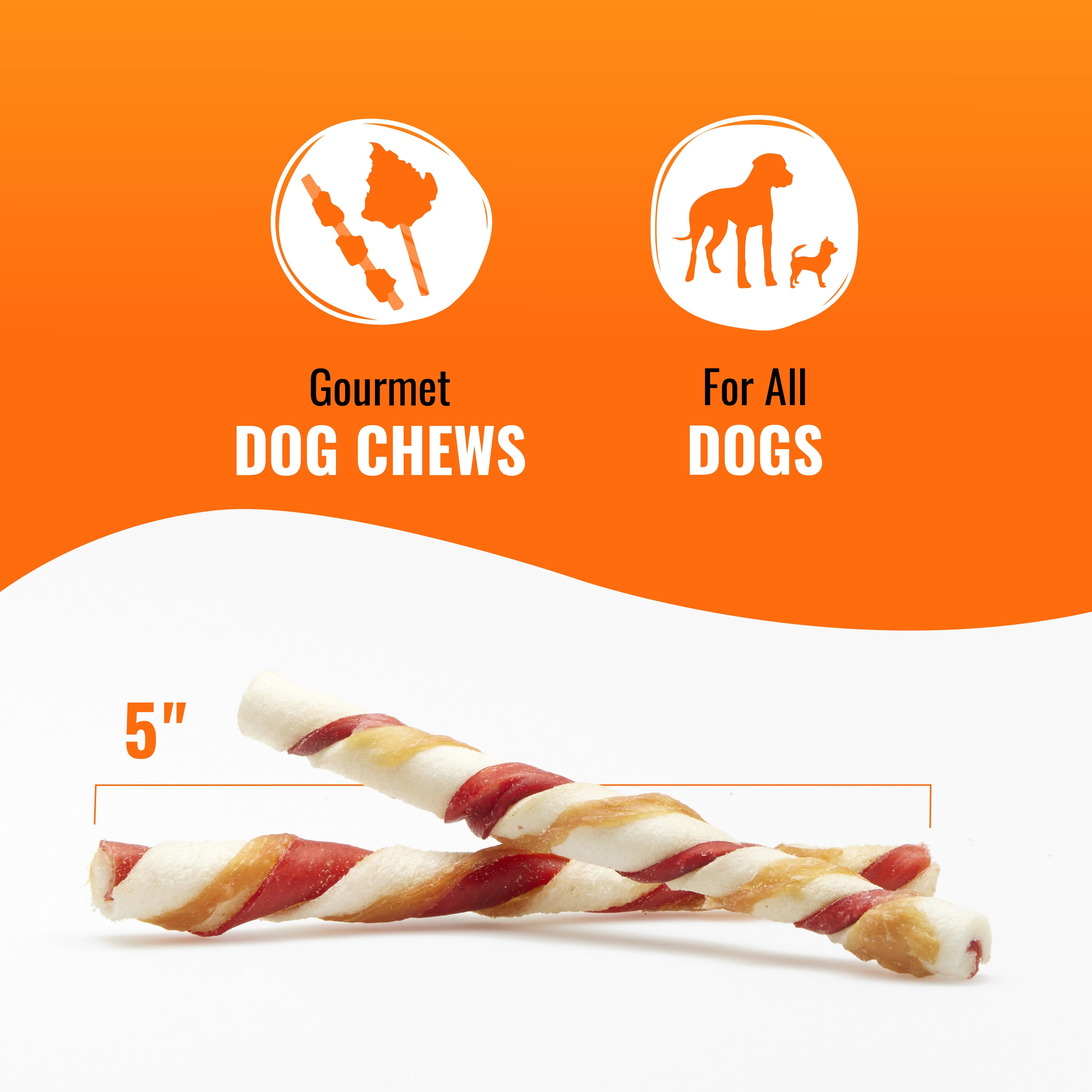 (4 pack) Good 'n' Fun Triple Flavor Twists, Rawhide Chews for All Dogs, 35 Count