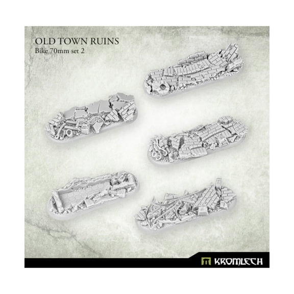 Kromlech 70mm Bike Bases - Old Town Ruins Set #2 New