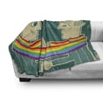 thumbnail image 3 of Pride Soft Flannel Fleece Blanket, Happy Gay Couple Tied with Rainbow Colored Scarf Holding Hands Romantic Special Day, Cozy Plush for Indoor and Outdoor Use, 50" x 60", Multicolor, by Ambesonne, 3 of 6