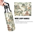 thumbnail image 4 of Yayeee 33oz Insulated Water Bottle Double Wall Stainless Steel with Flip Straw Lid, Green Mountain Pattern, 4 of 7