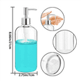 thumbnail image 2 of 5X Soap Dispenser Clear Glass Soap Dispenser with Pump 16 Oz Refillable Liquid Hand Soap Dispenser for Bathroom Kitchen, 2 of 4