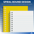 thumbnail image 2 of 1InTheOffice Wirebound Spiral Memo Books, Memo Pads, 3" x 5", College Ruled, Small Notepad 3x5, Assorted, 75 Sheets/Pad, 10 Pads/Pack, 2 of 8