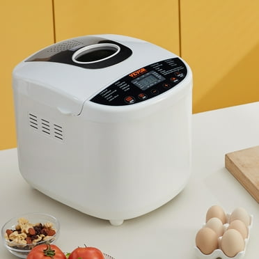KFFKFF 2LB 19 in 1 Bread Maker Automatic Compact Dough Maker Non Stick White