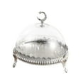 thumbnail image 1 of Soporte para pasteles, bandeja para galletas con tapa, cúpula acrílica para refrigerios, decoración multifuncional para dulces Plata, 1 of 9
