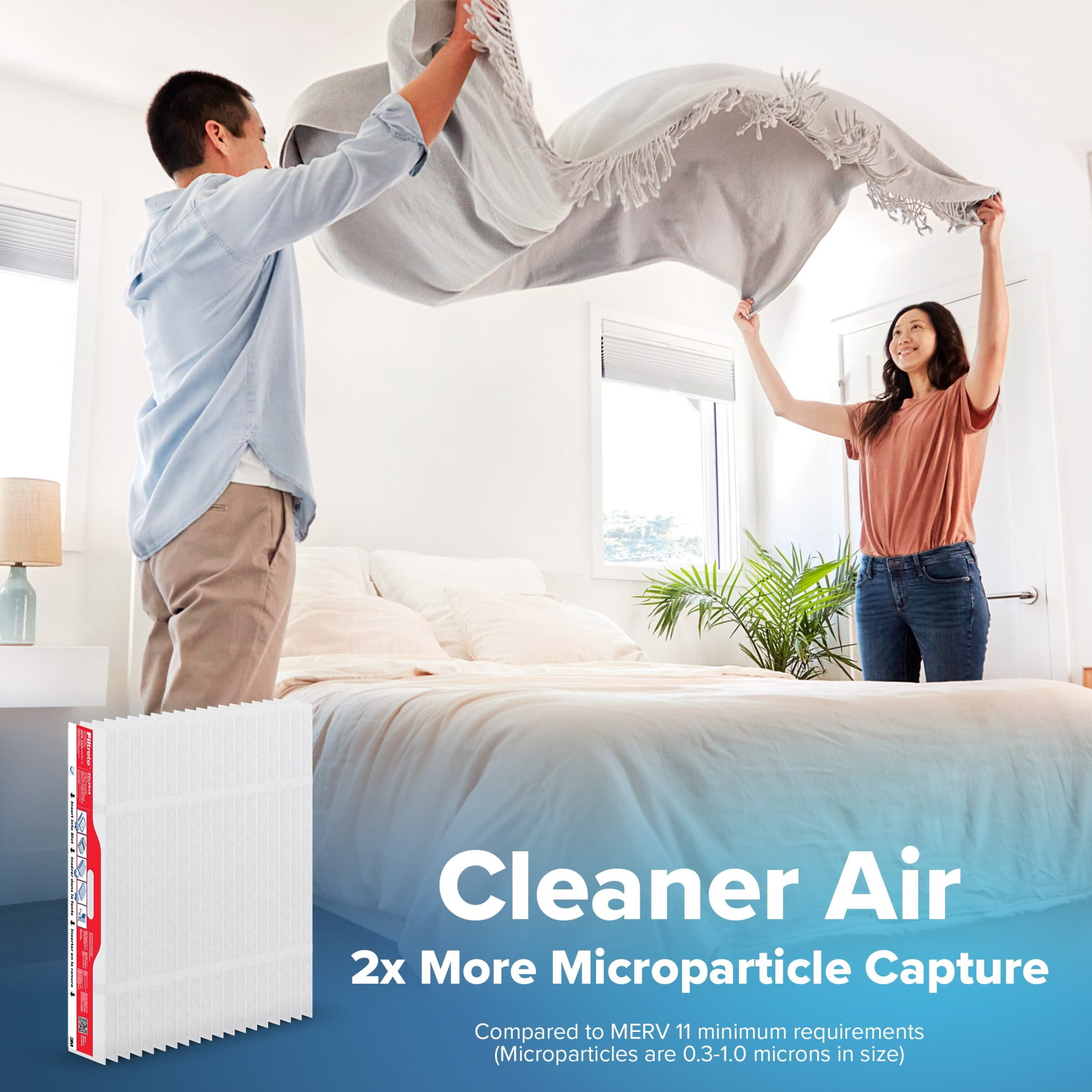 Filtrete 20x25x4 Replacement Air Filters, MPR 1000 MERV 11, Allergen Defense, 2 Pack