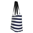 thumbnail image 2 of Kll Tote Bag For Women Navy Blue And White Stripes Print Shopping Grocery Reusable Bags For Office School Shopping Travel, 2 of 7