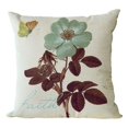 thumbnail image 5 of Paquete de 4 fundas de almohada decorativas de lino con diseño floral de 18 x 18, 5 of 5