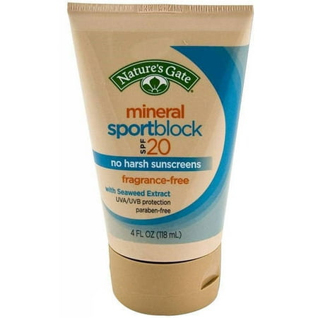Nature's Gate SPF 20 Mineral Sportblock, 4 FL OZ